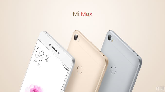 Xiaomi Launches the Mi Max: $230-$310, 6.4-inch, 4850 mAh, 7.5mm